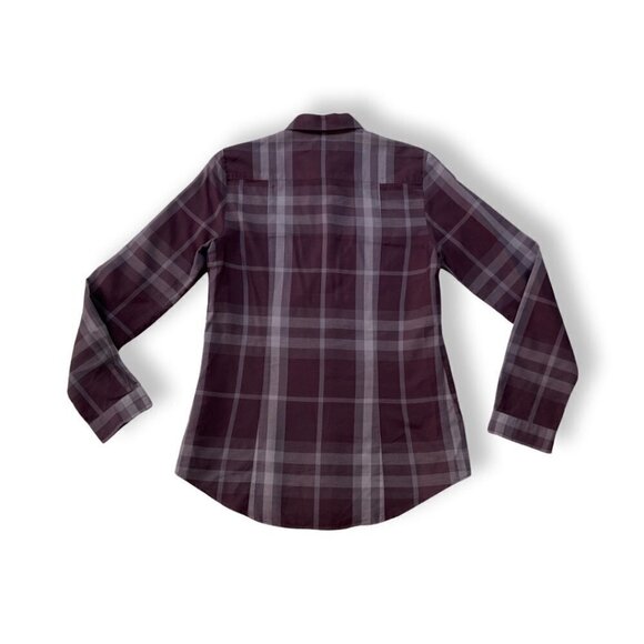 Burberry Brit purple plaid print button down shirt size S - Picture 2 of 6